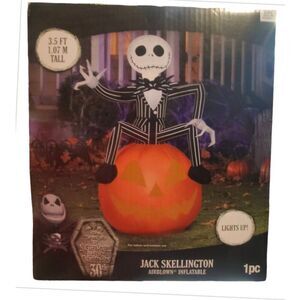 Gemmy Airblown Halloween Inflatable Nightmare Before Christmas Jack on Pumpkin D